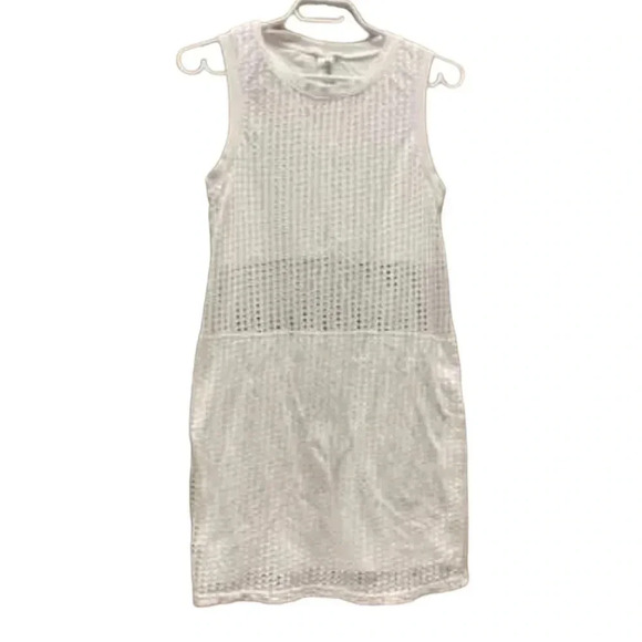 Fabletics Bryce White Mesh Mini Dress  Size Small - Picture 3 of 9